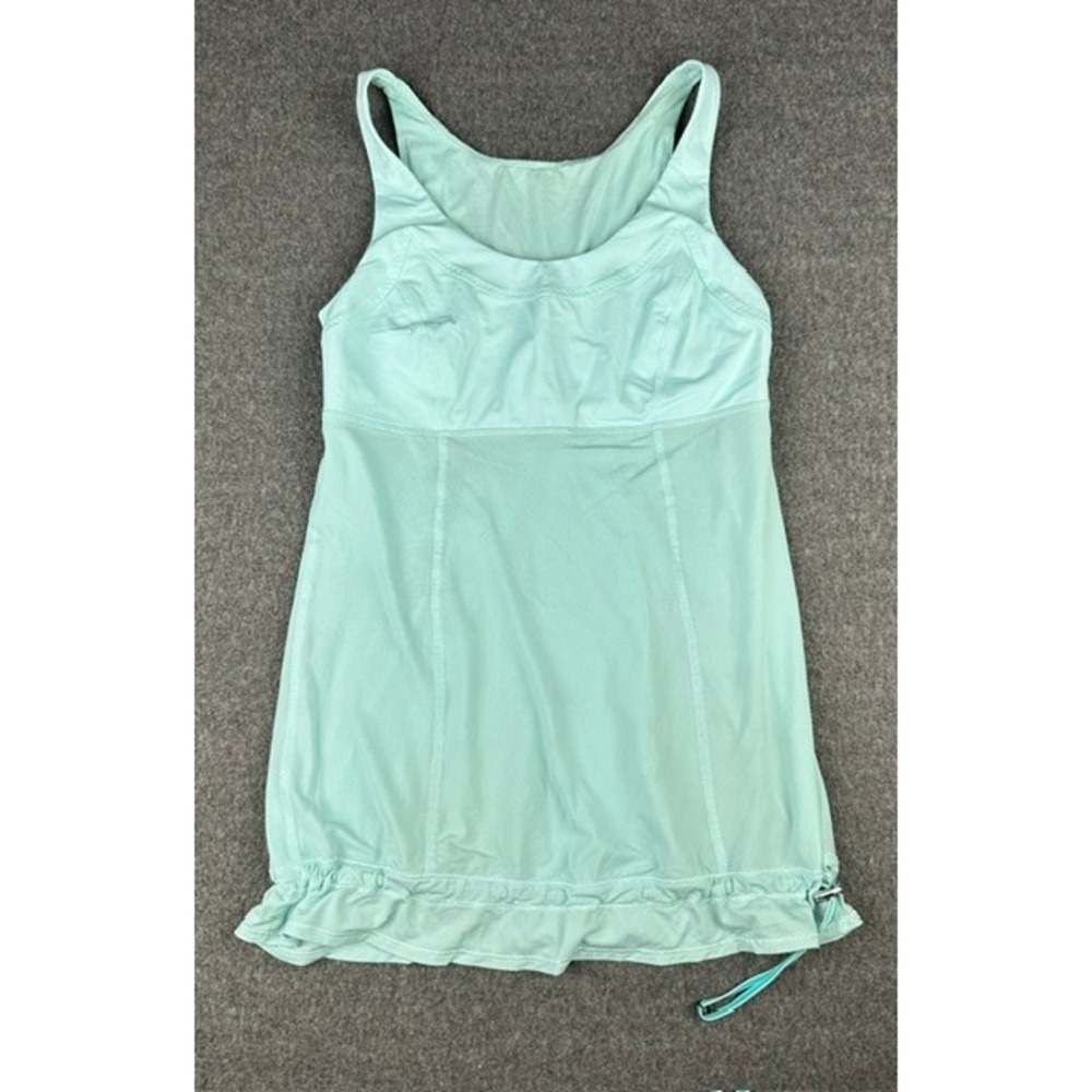 Lululemon Elevate Tank Top Mint Green Size 4 Pleated Back Adjustable Hem Active